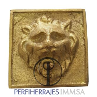 Chapeton De Bronce Cabeza De Leon #2 (6.9 cms)