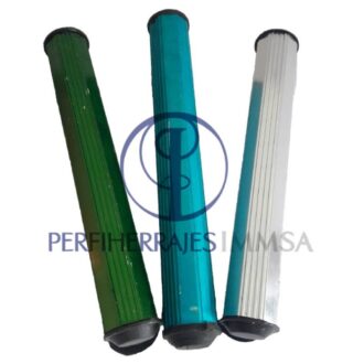 Jaladera Tubular Estriada De Aluminio Natural
