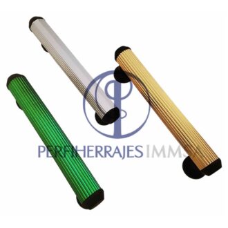 Jaladera Tubular Estriada De Aluminio Verde