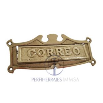 Placa Buzon de Aluminio Oro Grande
