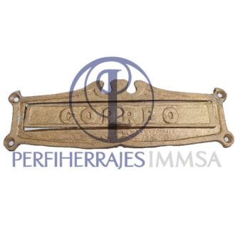 Placa Buzon De Aluminio Color Oro