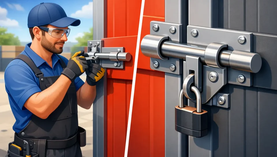 Cómo instalar un pasador industrial en portones