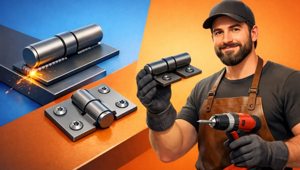 Bisagra soldable vs atornillable: cuál elegir