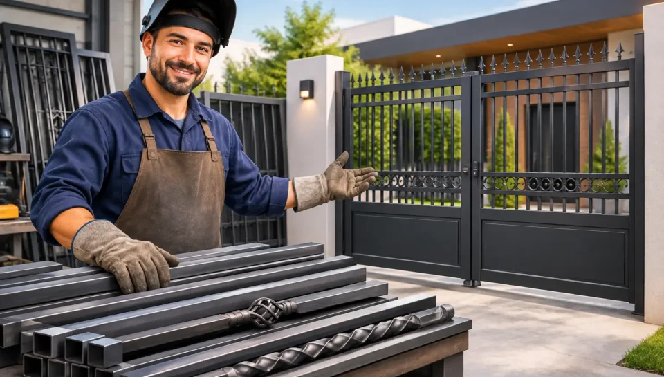 Fierro colado para rejas y portones durables